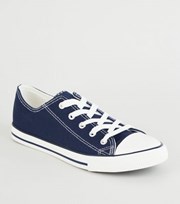 New Look Navy Canvas Stripe Sole Trainers